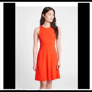 Athleta Santorini Thera dress L TALL vermillion orange red 12-14 tall